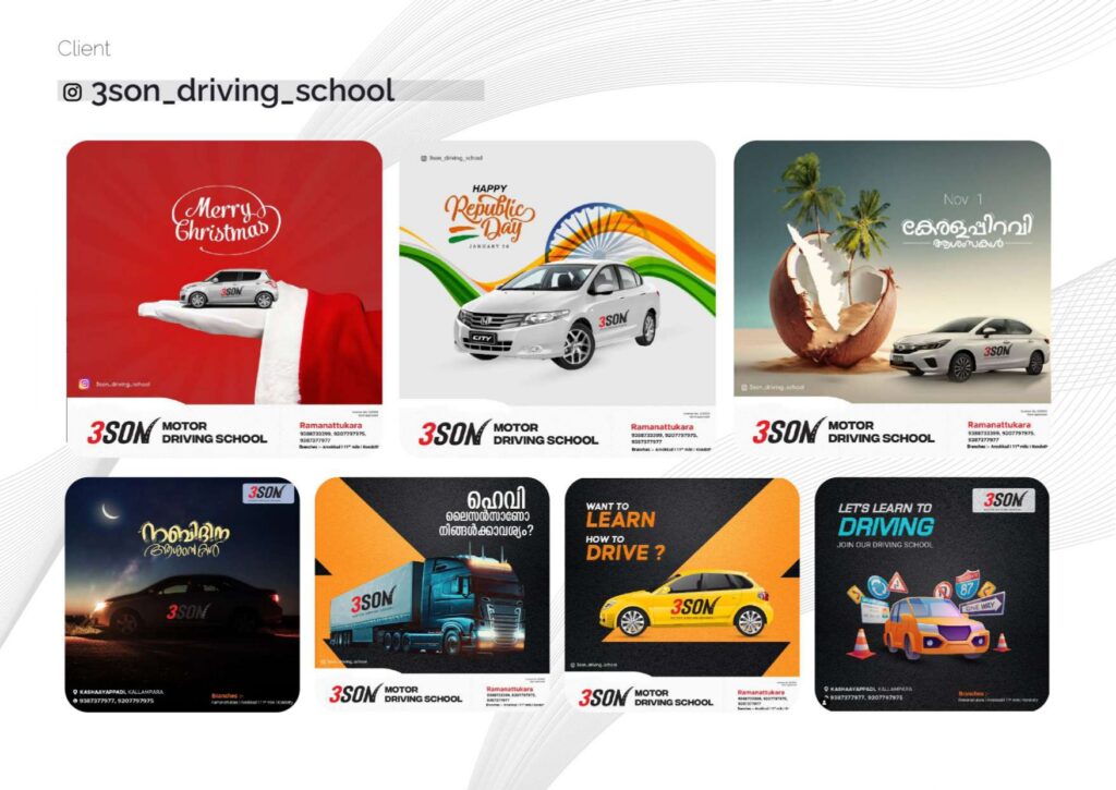 driving school poster designs